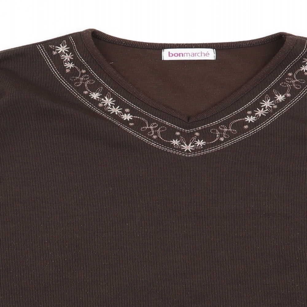 Bonmarché Womens Brown   Pullover Jumper Size XL