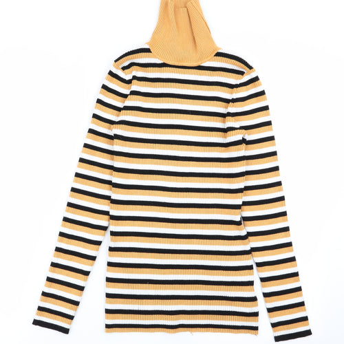 Primark Girls Multicoloured Striped  Basic T-Shirt Size 12-13 Years