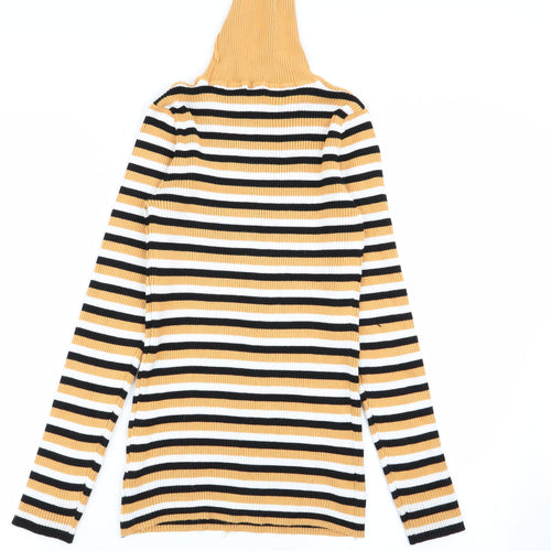 Primark Girls Multicoloured Striped  Basic T-Shirt Size 12-13 Years