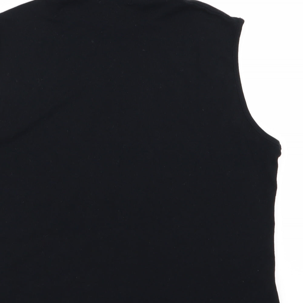 M&S Womens Black   Basic Tank Size 18