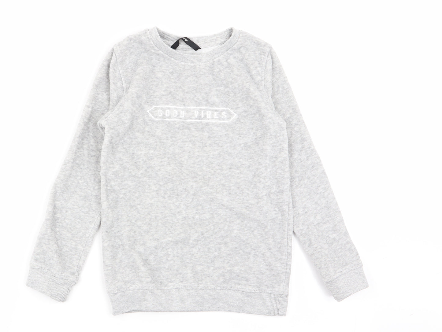 Asda George Girls Grey   Pullover Jumper Size 7-8 Years