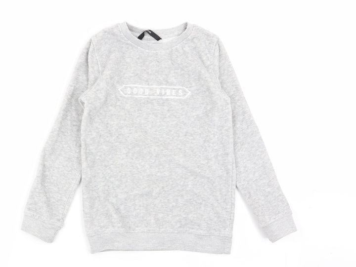 Asda George Girls Grey   Pullover Jumper Size 7-8 Years