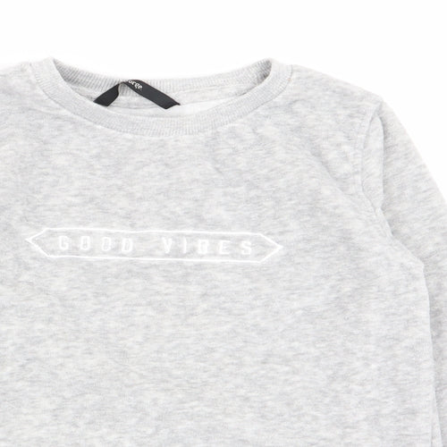 Asda George Girls Grey   Pullover Jumper Size 7-8 Years
