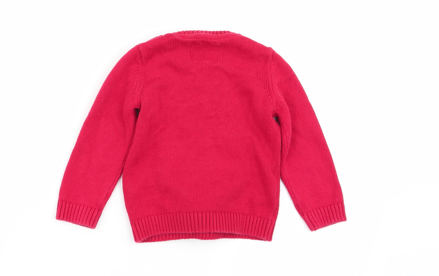F&F Boys Red   Pullover Jumper Size 9-12 Months  - christmas