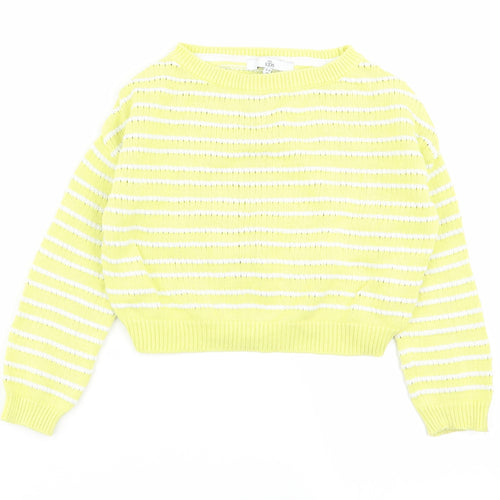 M&S Girls Multicoloured Striped  Pullover Jumper Size 5-6 Years