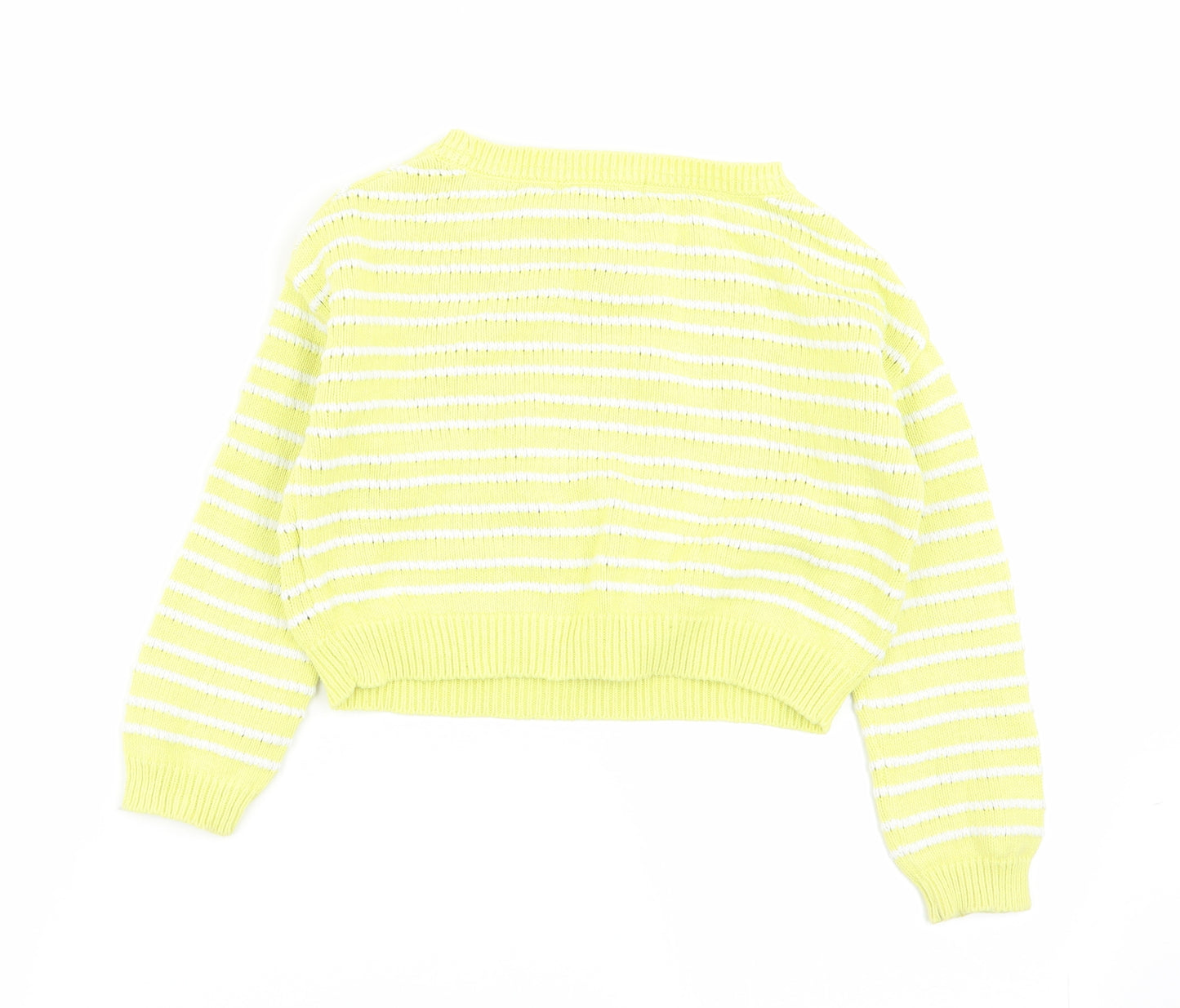 M&S Girls Multicoloured Striped  Pullover Jumper Size 5-6 Years