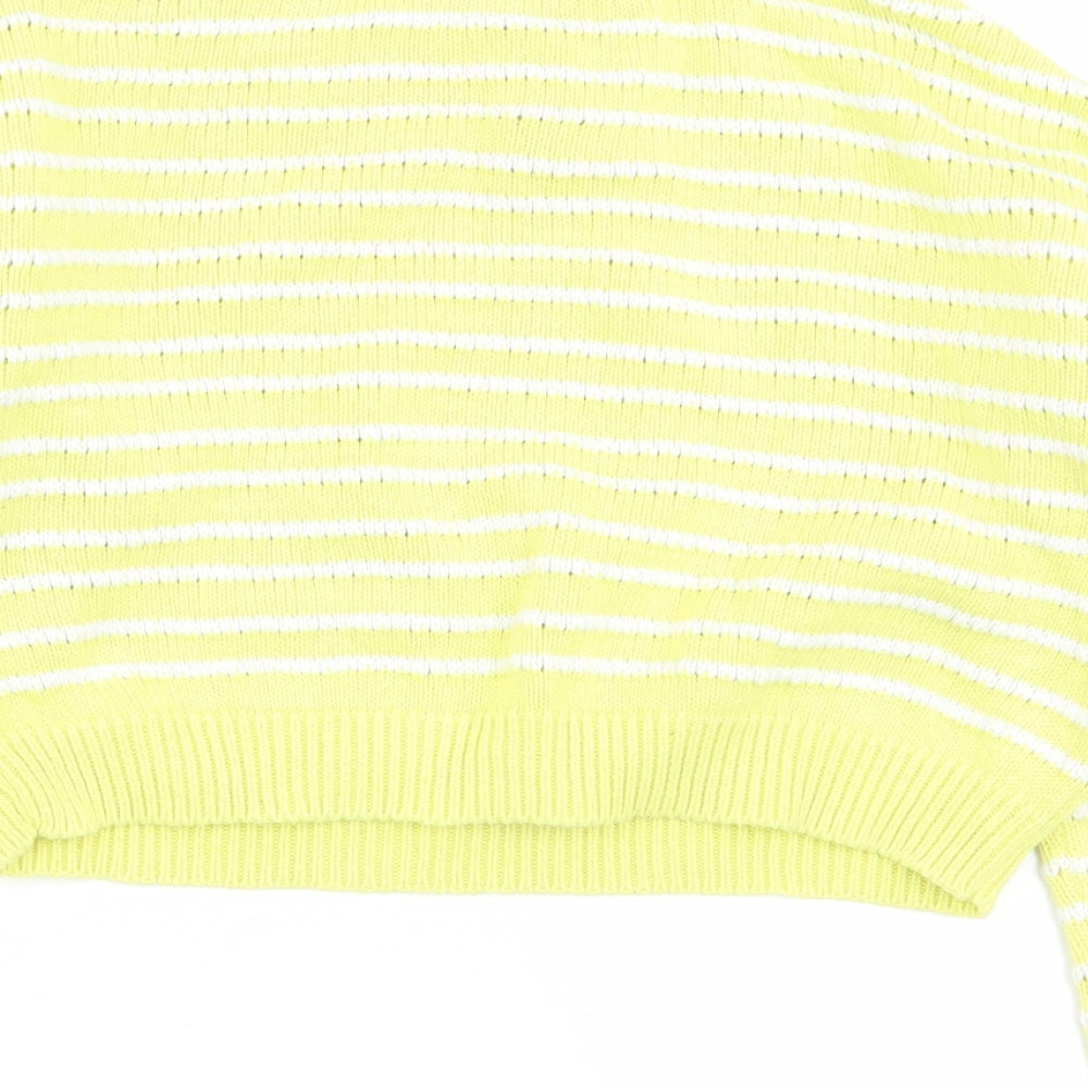 M&S Girls Multicoloured Striped  Pullover Jumper Size 5-6 Years