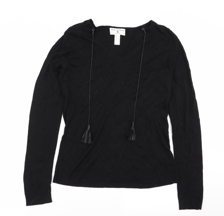 Rick Cardona Womens Black Pullover Jumper Size 12