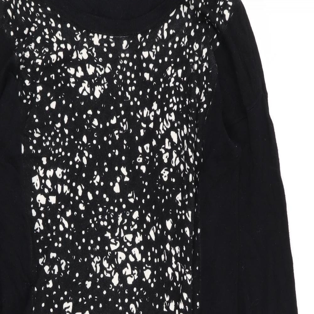 Asda George Womens Black Geometric  Jumper Dress  Size 8