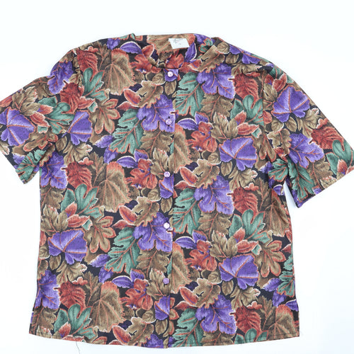 amari Womens Multicoloured Floral  Basic Button-Up Size 16