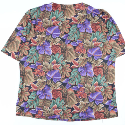 amari Womens Multicoloured Floral  Basic Button-Up Size 16