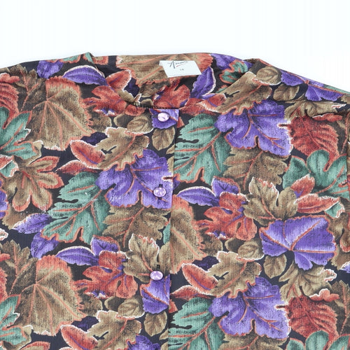 amari Womens Multicoloured Floral  Basic Button-Up Size 16