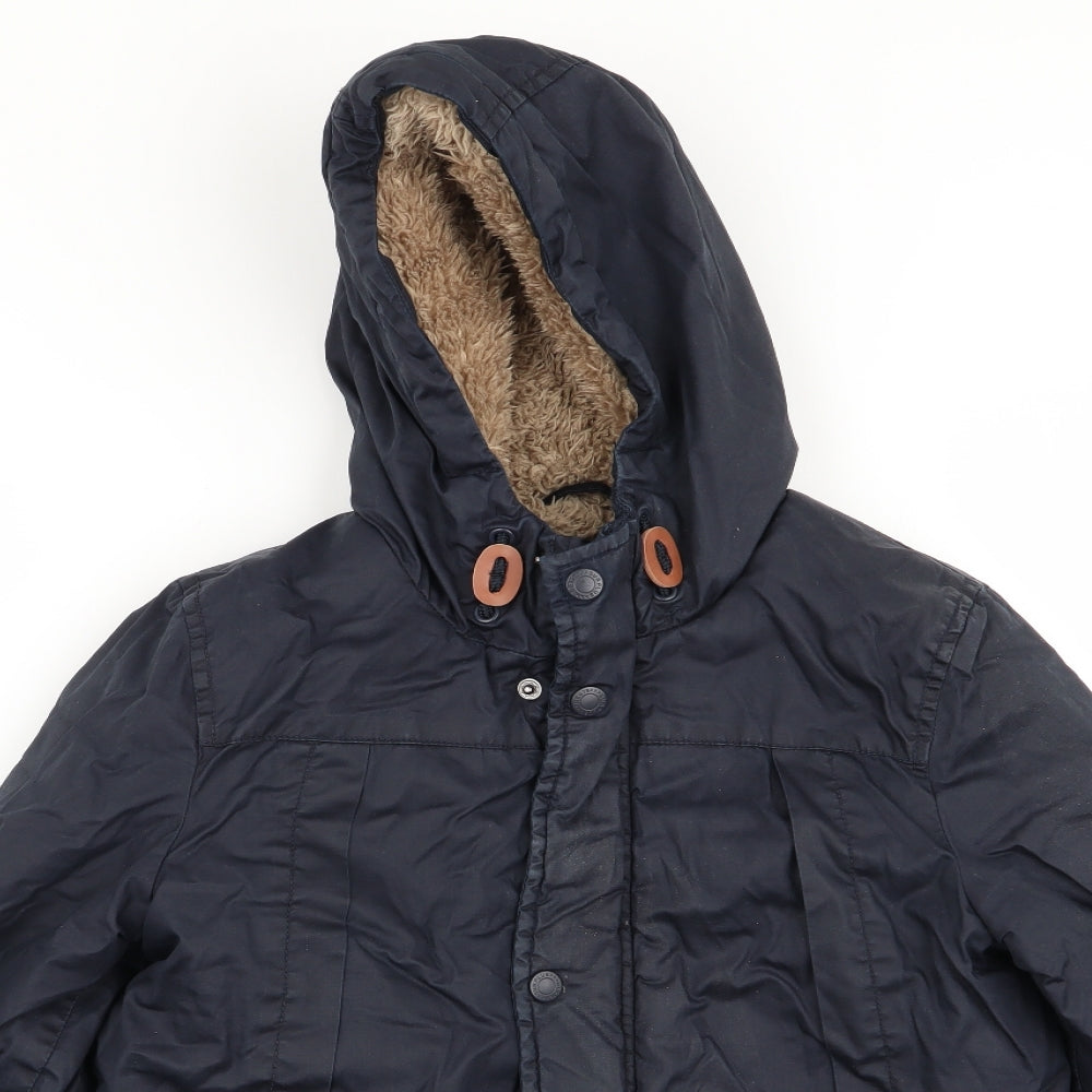 Asda George Boys Blue   Basic Coat Coat Size 7-8 Years