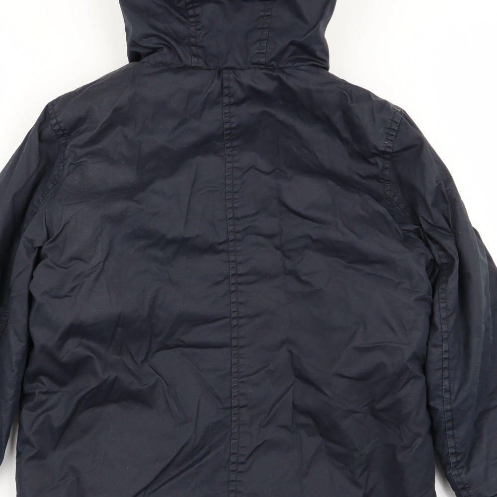 Asda George Boys Blue   Basic Coat Coat Size 7-8 Years