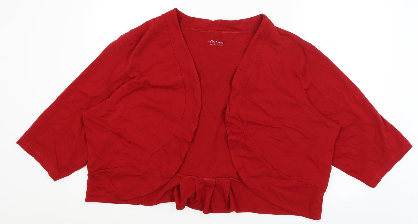 Being Casual Womens Red   Cardigan Jumper Size 28