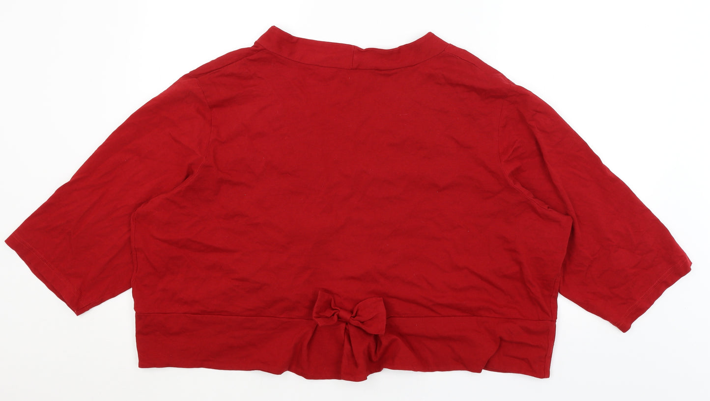 Being Casual Womens Red   Cardigan Jumper Size 28