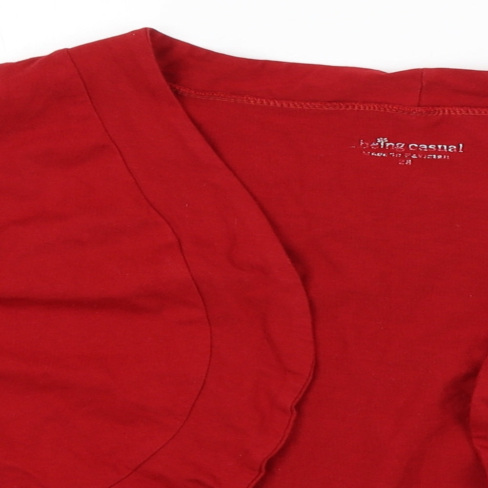 Being Casual Womens Red   Cardigan Jumper Size 28