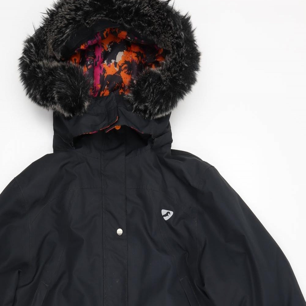 Aubrion Womens Black   Rain Coat Coat Size L