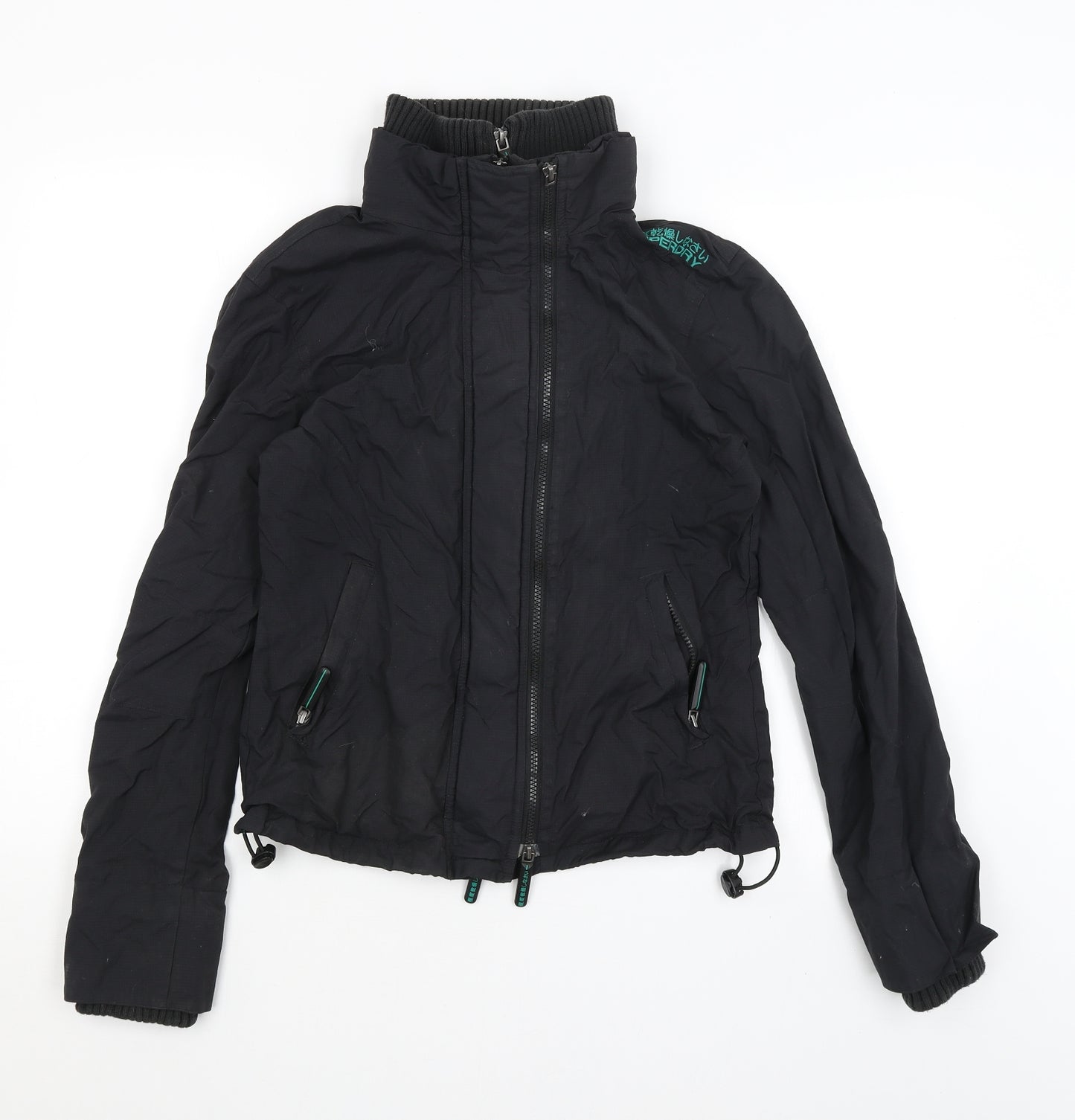 Superdry Mens Black   Rain Coat Coat Size M