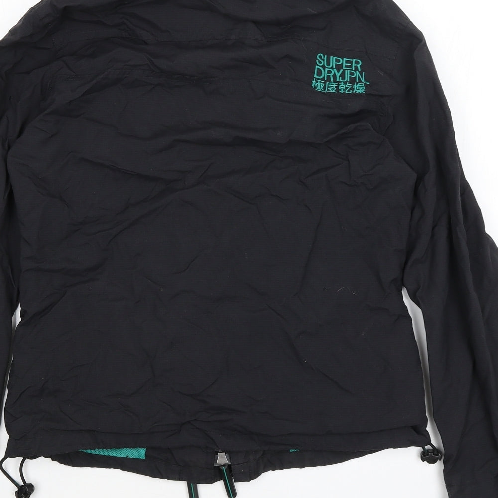 Superdry Mens Black   Rain Coat Coat Size M