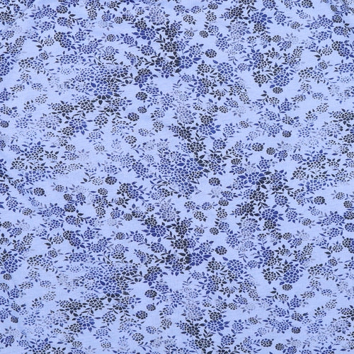 M&S Womens Blue Floral  Basic T-Shirt Size 16