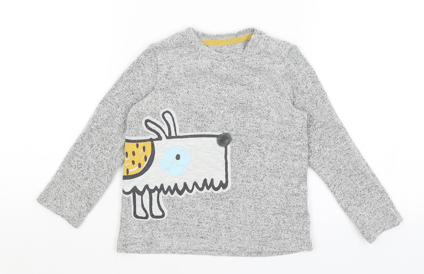 F&F Baby Grey   Basic T-Shirt Size 18-24 Months  - Dog