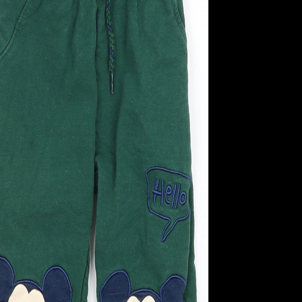 Disney Baby Boys Green   Sweatpants Trousers Size 3 Years - Mickey Mouse