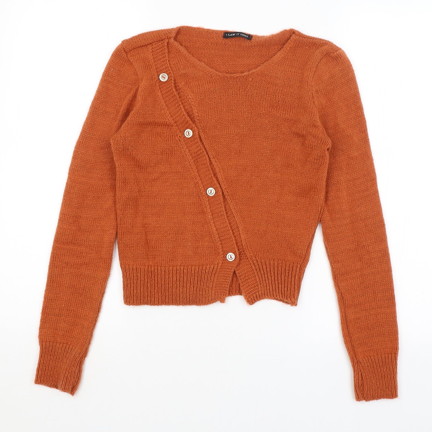 I SAW IT FIRST Womens Orange   Cardigan Jumper Size 8