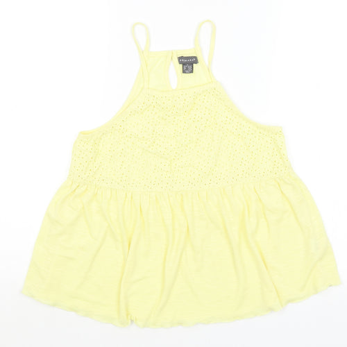 Primark Womens Yellow   Basic Tank Size S