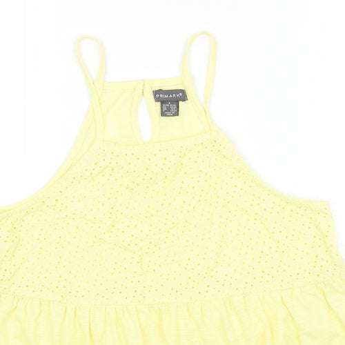 Primark Womens Yellow   Basic Tank Size S