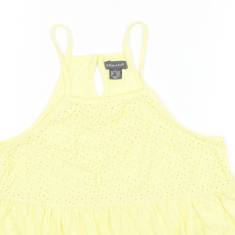 Primark Womens Yellow   Basic Tank Size S