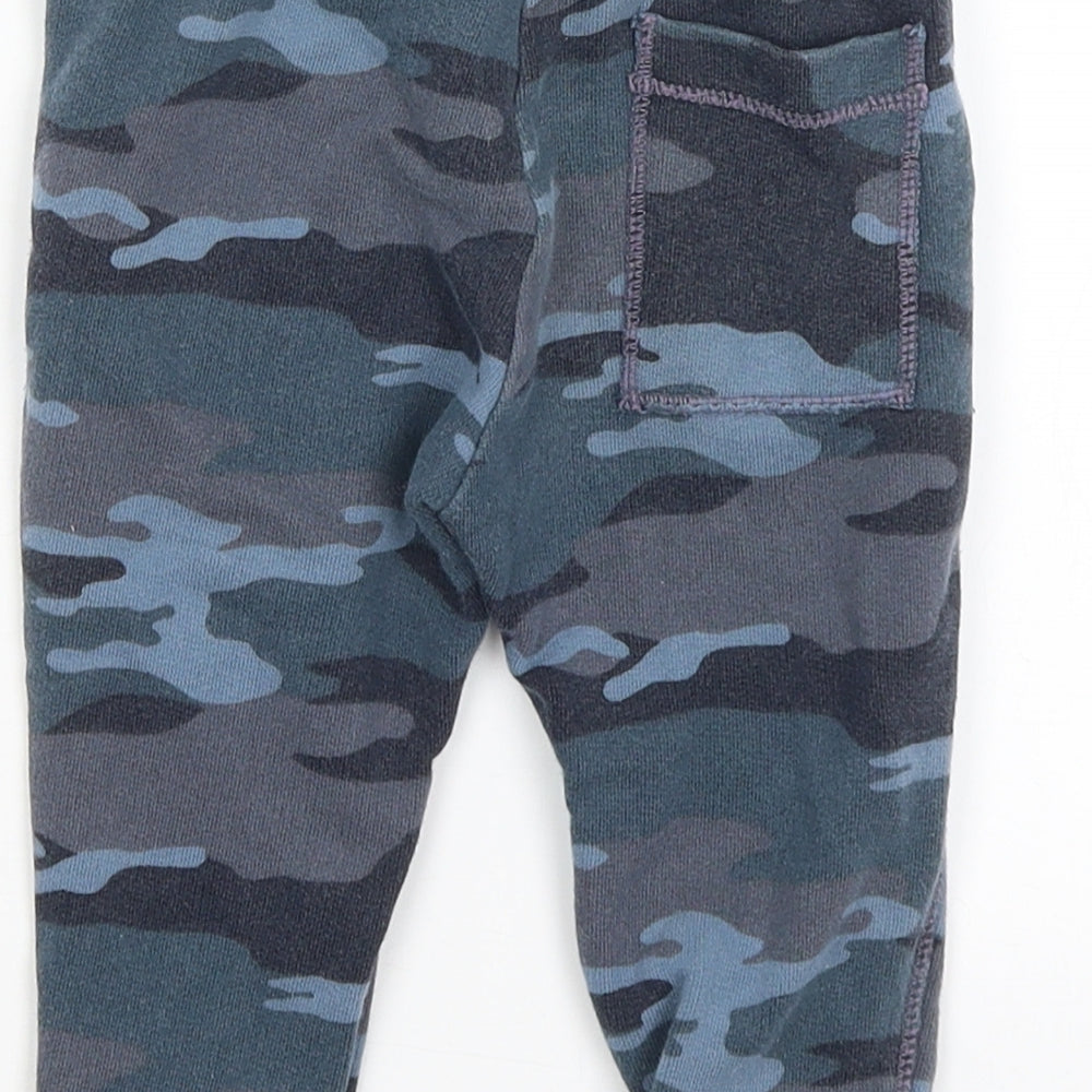 Benneton Boys Blue Camouflage  Jogger Trousers Size 2 Years