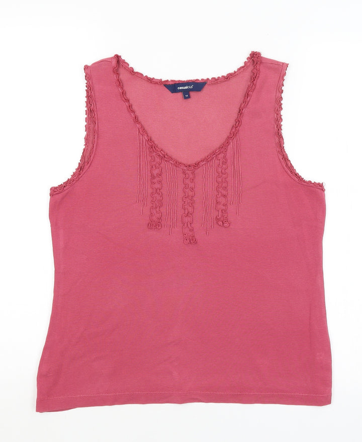 Casual Club Womens Pink Basic Tank Size 14