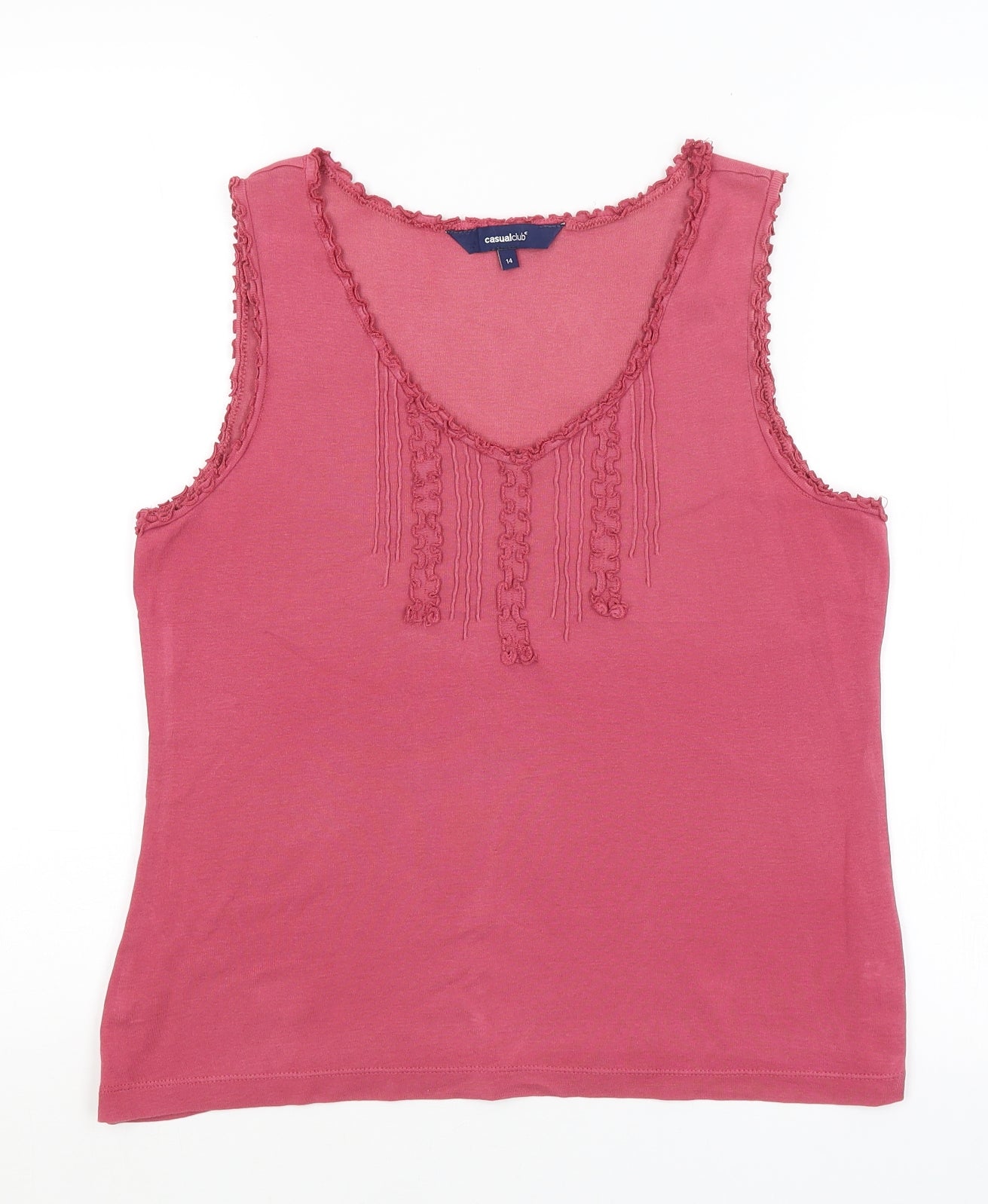 Casual Club Womens Pink   Basic Tank Size 14