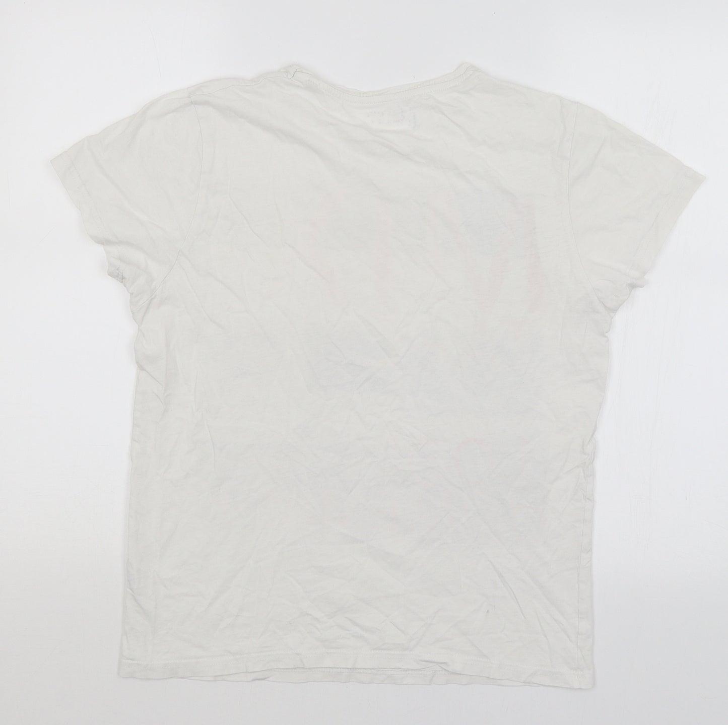 Cedar Wood State Mens White    T-Shirt Size M  - Mix Tape