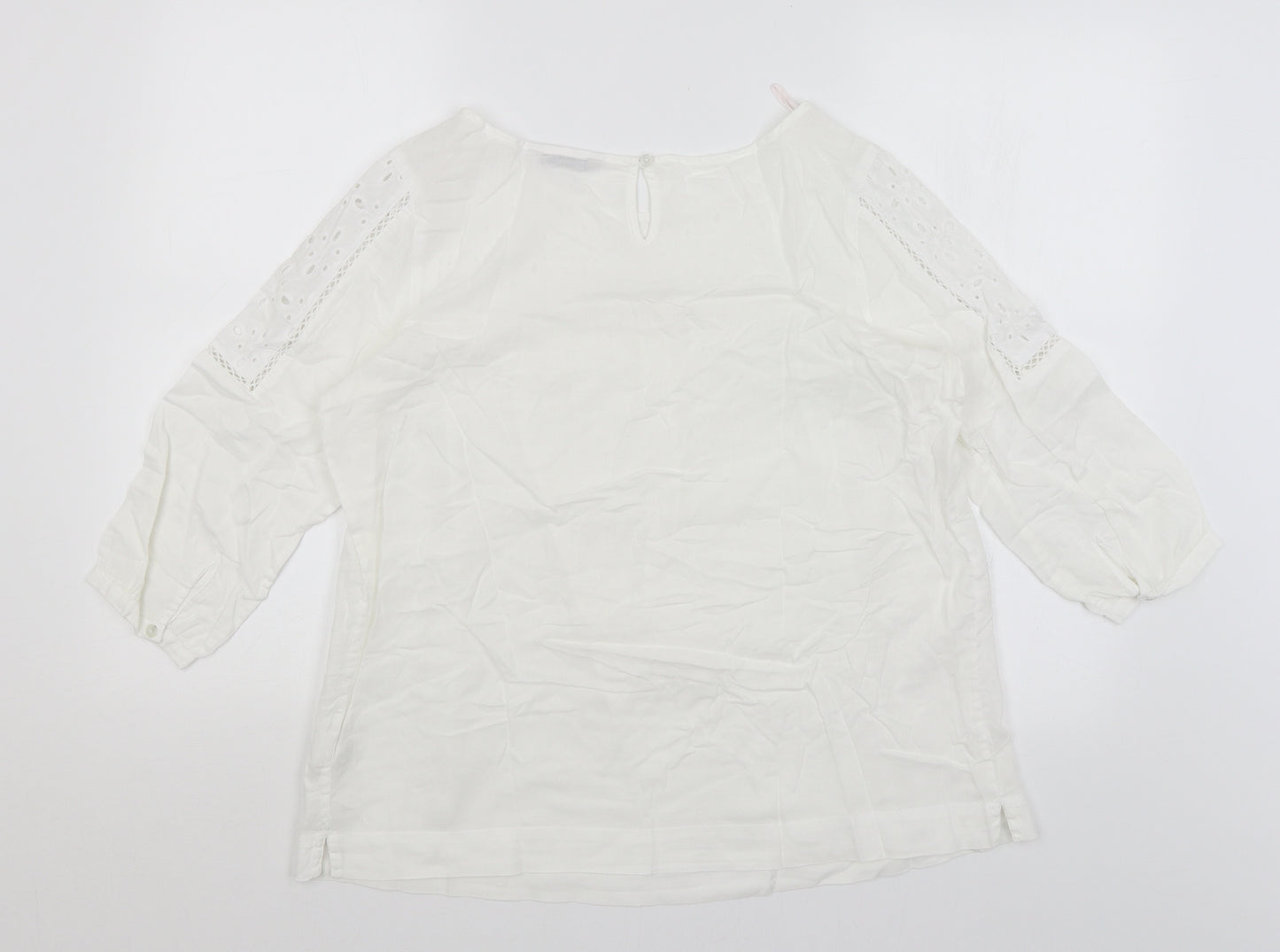 M&S Womens White   Basic T-Shirt Size 12