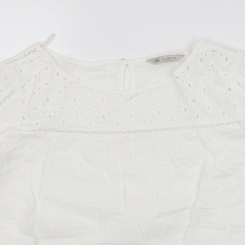 M&S Womens White   Basic T-Shirt Size 12