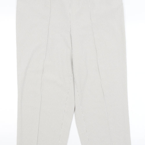 BM Womens Grey Striped  Trousers  Size 18 L27 in