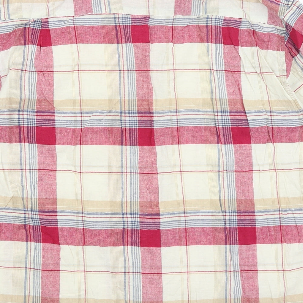 Urban Spirit Mens Beige Plaid   Button-Up Size L