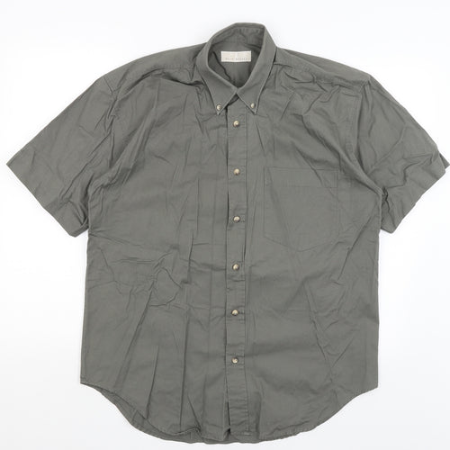 Best Basics Mens Green    Button-Up Size M