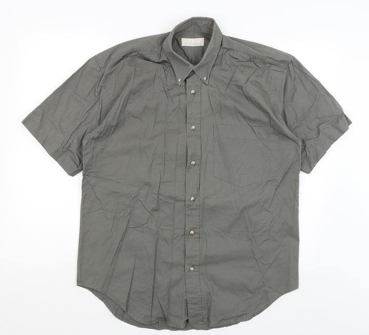 Best Basics Mens Green    Button-Up Size M