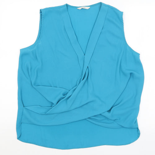 George Womens Blue   Basic Blouse Size 14