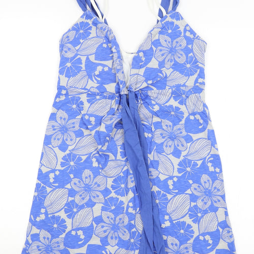 NEXT Womens Blue Floral  Basic Tank Size 14