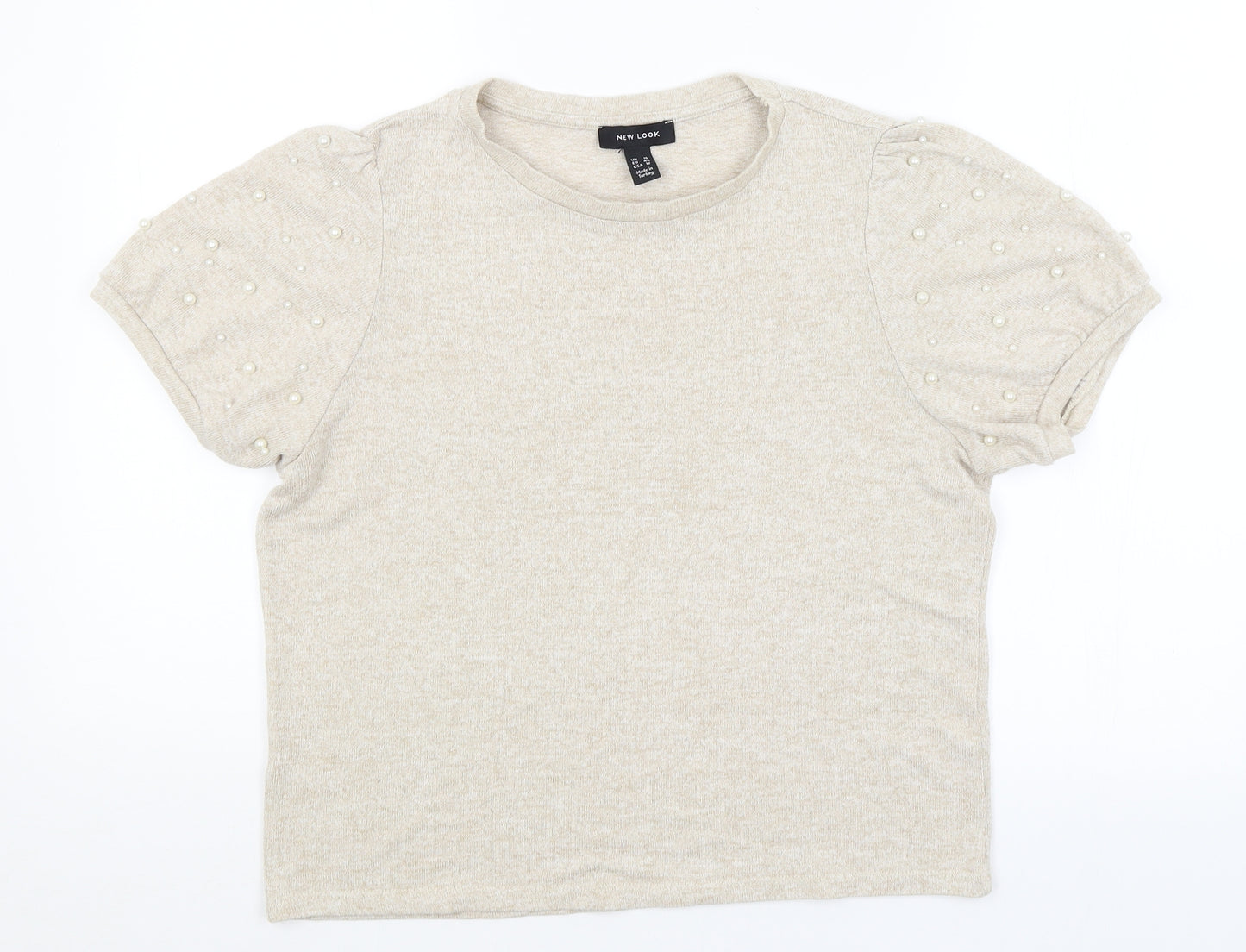 New Look Womens Beige   Basic T-Shirt Size 16