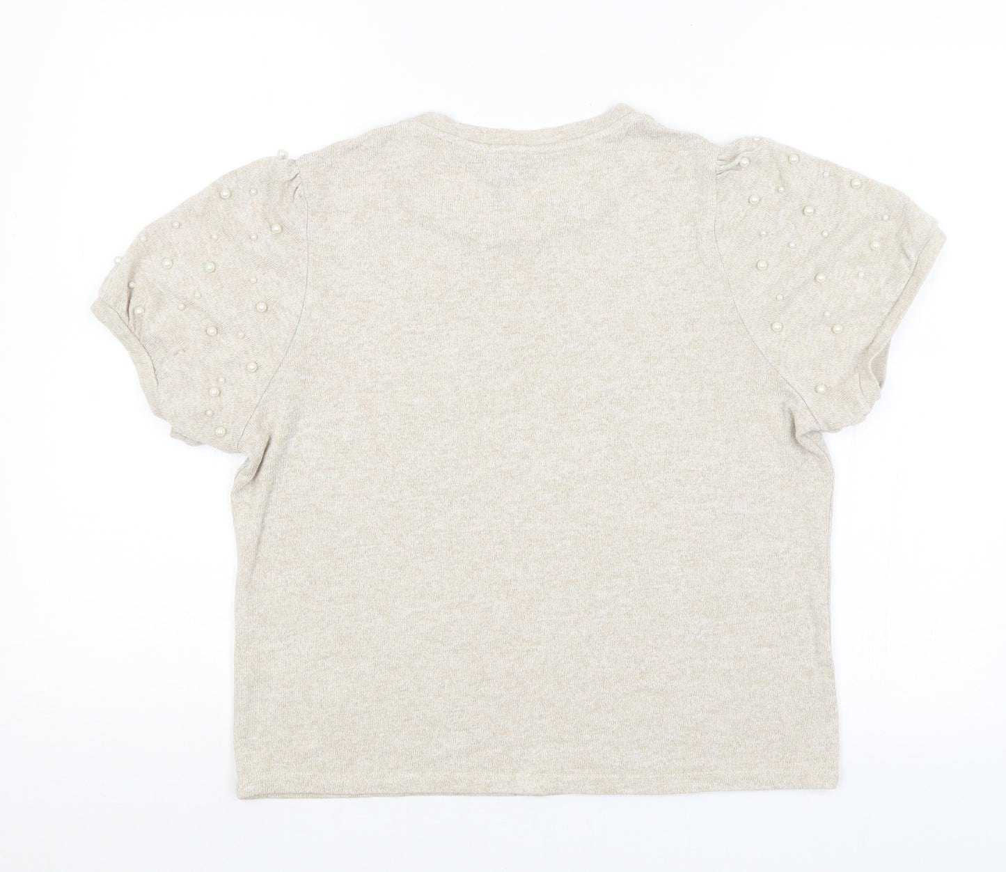 New Look Womens Beige   Basic T-Shirt Size 16