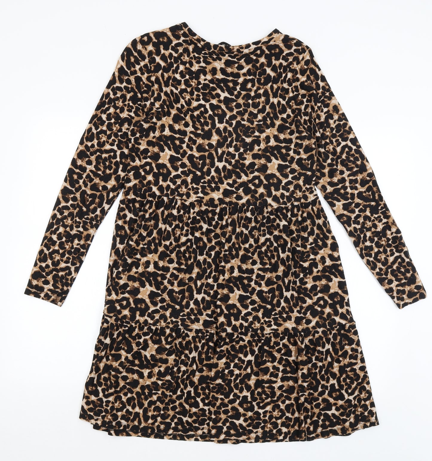 F&F Womens Orange Animal Print  Fit & Flare  Size 12