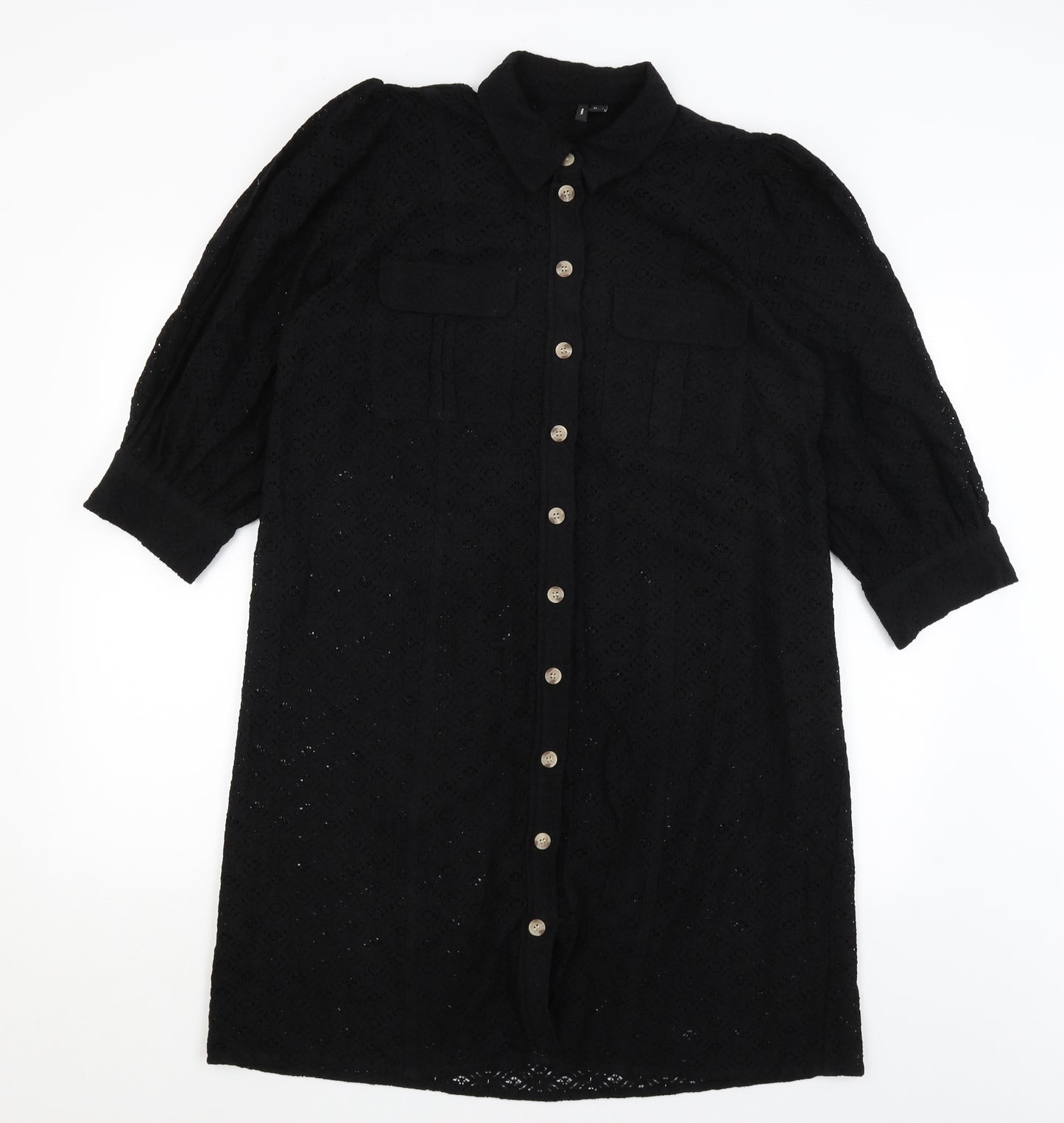 VERO MODA Womens Black   Shirt Dress  Size L