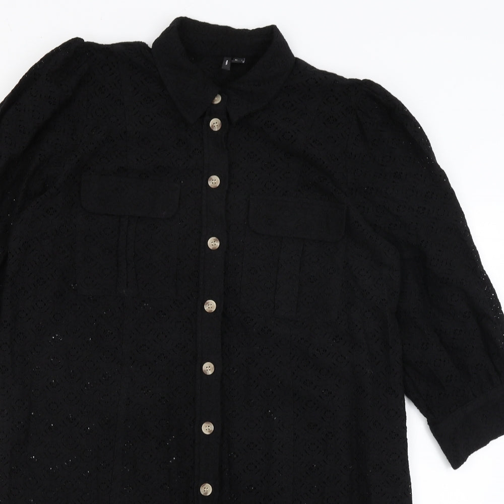 VERO MODA Womens Black   Shirt Dress  Size L
