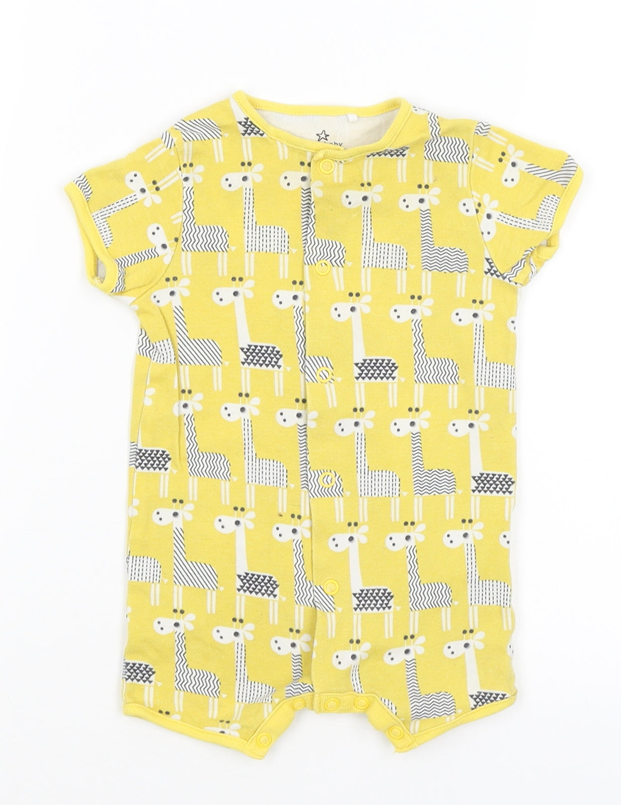 NEXT Baby Yellow   Romper One-Piece Size 3-6 Months  - Giraffes