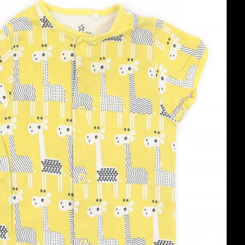 NEXT Baby Yellow   Romper One-Piece Size 3-6 Months  - Giraffes